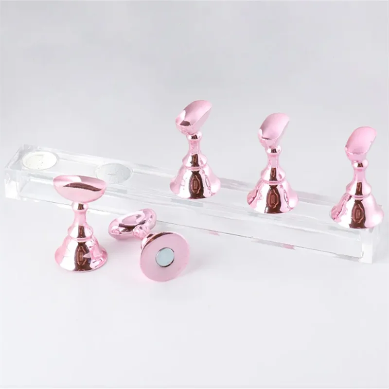 Акриловая магнитная подставка для дизайна ногтей набор из 5 предметов маникюрных