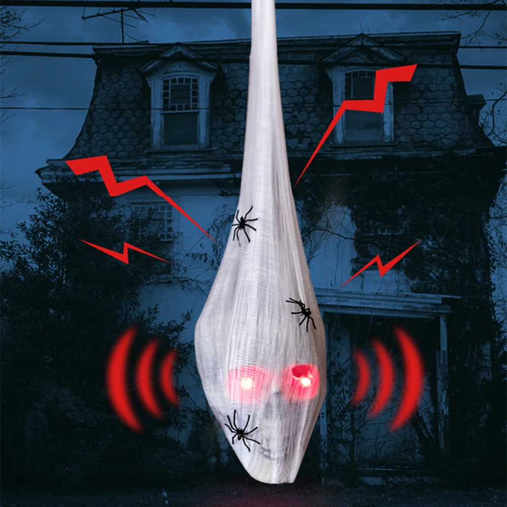 

Украшения на Хэллоуин, скелет с голосовой активацией, подвесной призрак, индукционный скелет, смертельный дом с привидениями, реквизит из страха, Pendan