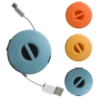 mobile phone data cable automatic usb cord holder rotatable earphone winder charger wire storage box reel hubs cables organizer