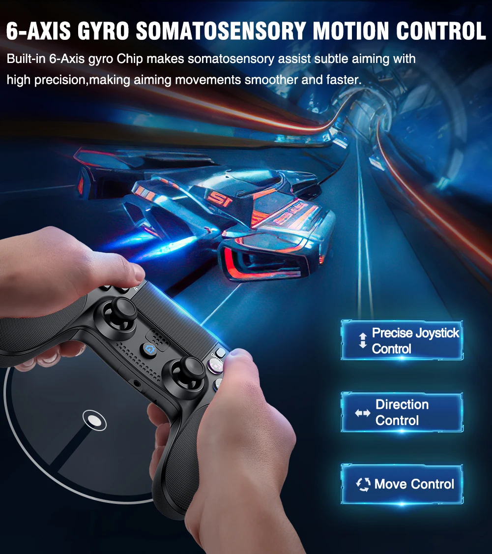 Беспроводной геймпад BEBONCOOL для PS4 контроллер Dualshock 6-Axies Sensor Pro игровой Playstation 4/PS4