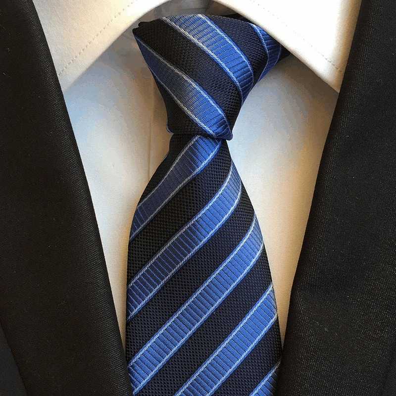 

New Design Men's Ties Jacquard Woven Stylish Striped Neckties Business Wedding Suits Neck Ties for Men