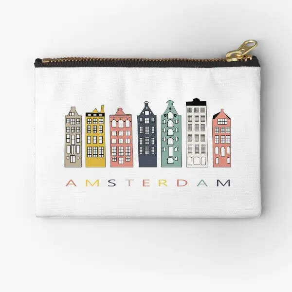 

Женские чехлы на молнии с цветными каналами Amsterdam, маленькие карманы для монет, упаковочный кошелек для денег, косметическое нижнее белье, трусики