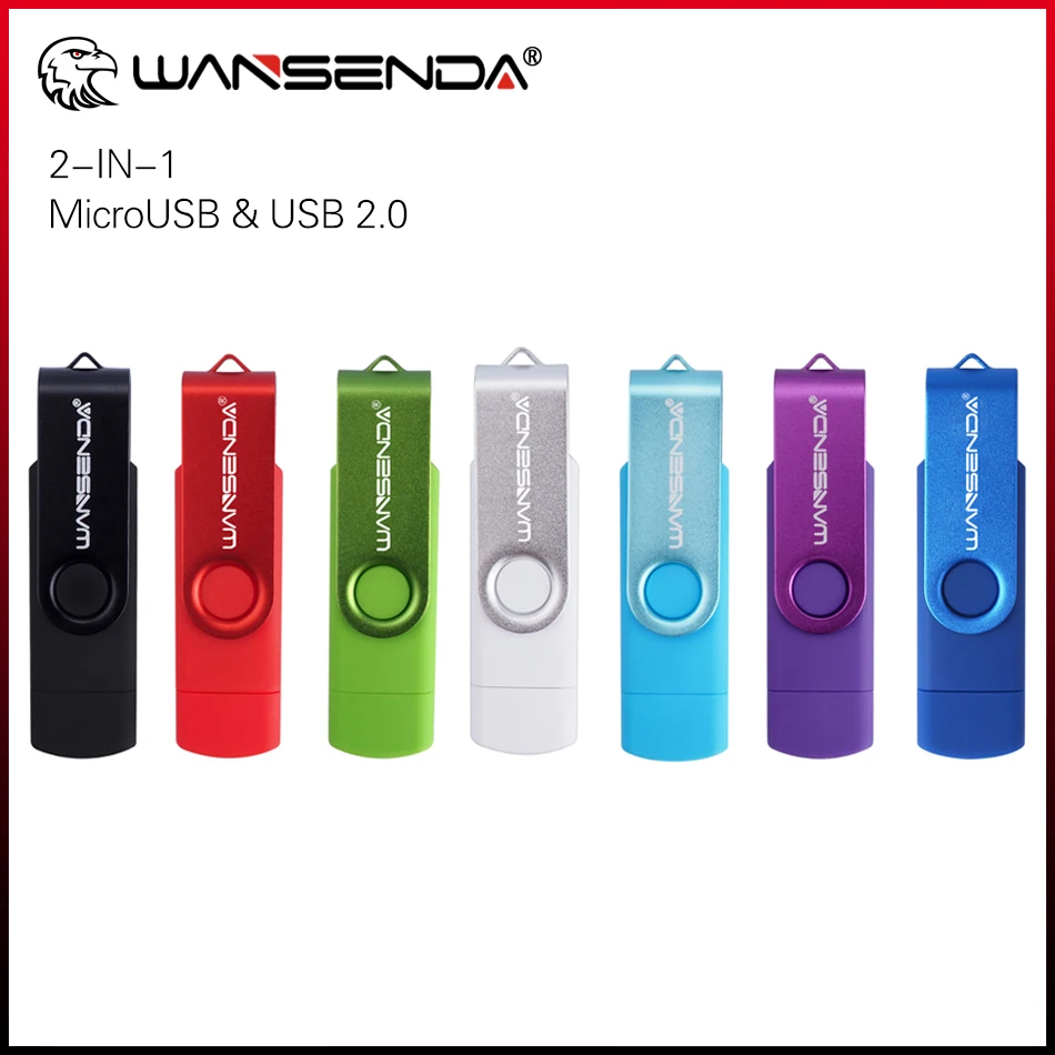 Флеш-накопитель WANSENDA OTG USB высокоскоростной флеш-накопитель 2 в 1 Флешка для Android и