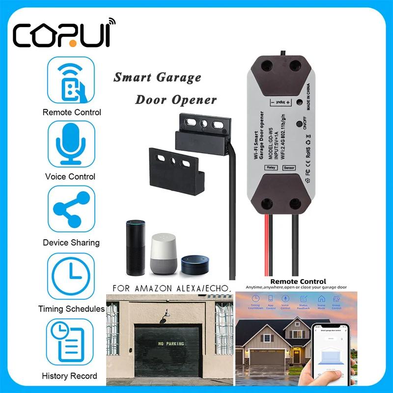 

Смарт-выключатель для гаражных ворот, работает с Alexa Echo Google Home