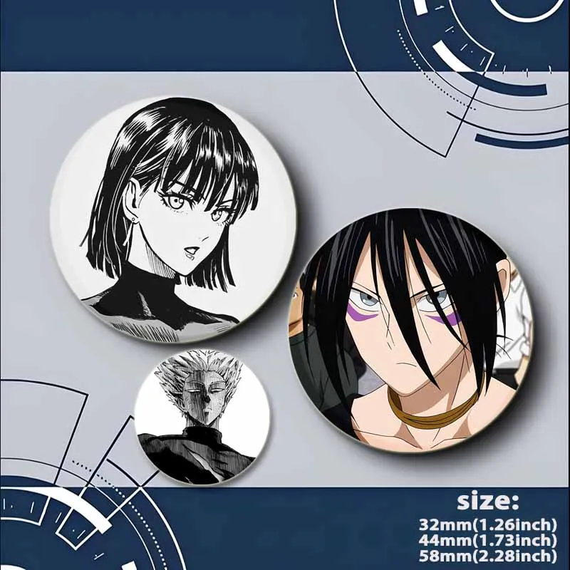 Anime One Punch Man Simple Button Pins,Saitama Genos Jenos Sonic Tatsumaki Fubuki Garou Brooches,Daily Stylish Ornament Badge (art.: 3920ca901e771) - 3920ca901e771