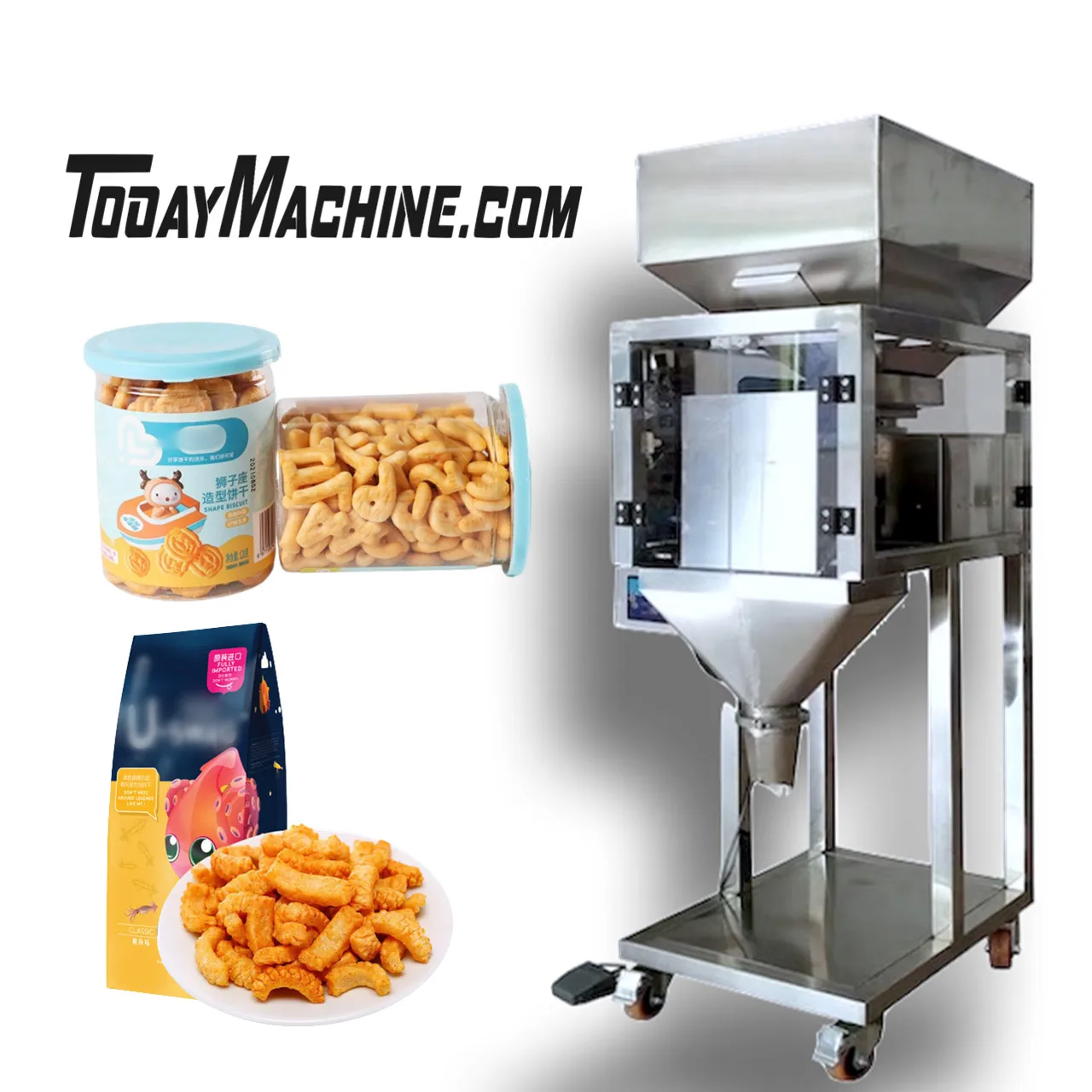 

4 Heads Linear Weigher Automatic Grain Pouch Filling Machine For Granule