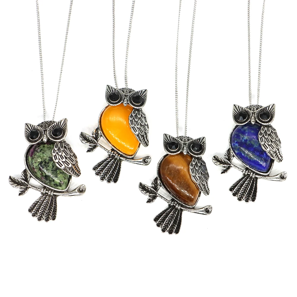 Подвеска-сова из тигрового глаза | AliExpress