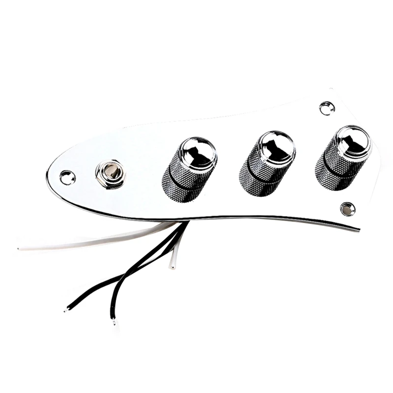 

Metal Loaded Prewired Bass Guitar Control Plate For Jazz Bass Guitar Parts Chrome