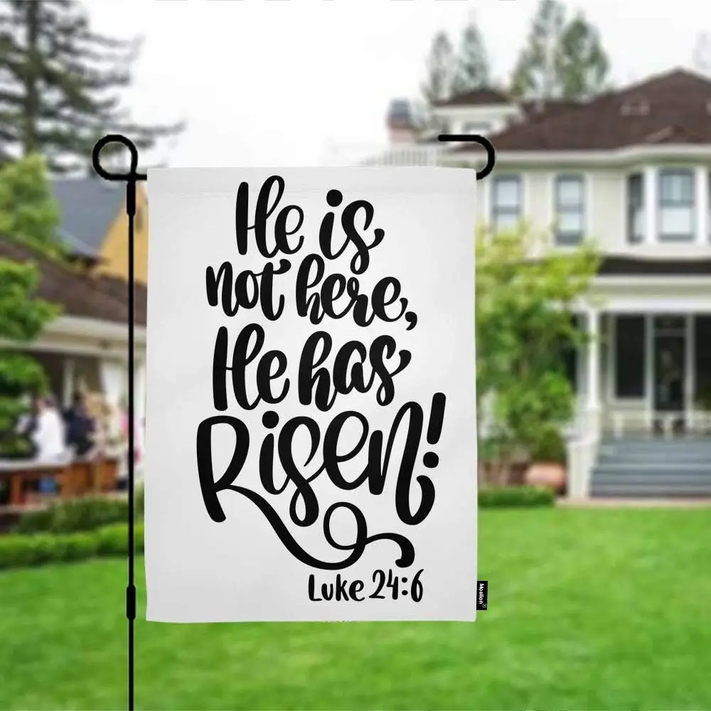 Садовый флаг с надписью Moslion 12x18 дюймов В он не здесь имеет рисованная цитата