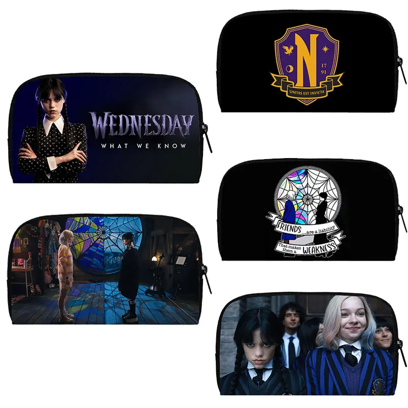 

Wednesday and Enid Purses Gothic Girls Nevermore Academy Women Coin Bags Phone Money Holder Bag Long Wallets Gift