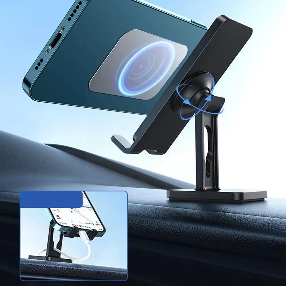 

Magnetic Car Phone Holder Stand 360 Degree Mobile Cell Magnet Mount GPS Support For IPhone 13 Xiaomi Mi11 Samsung Huawei I1B9