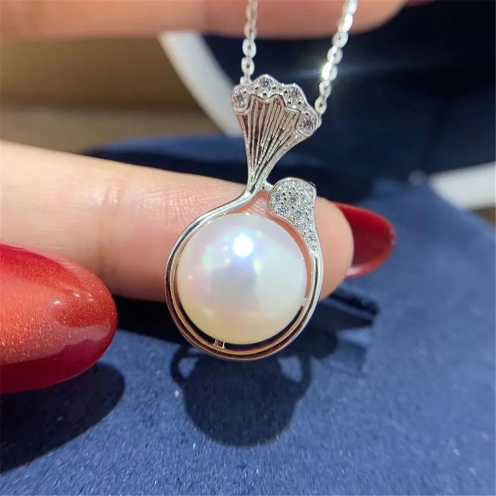 

S925 Sterling Silver Pearl Pendant Settings Blank/Base For DIY Pendant Jewelry Making Accessories Suitable for 8-10mm Bead