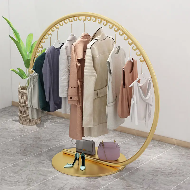 

Metal Clothing Rack Coat Stand Selling Store Display Household Underwear Multi Dress Hangers Bedroom Tools Library Furniture L
