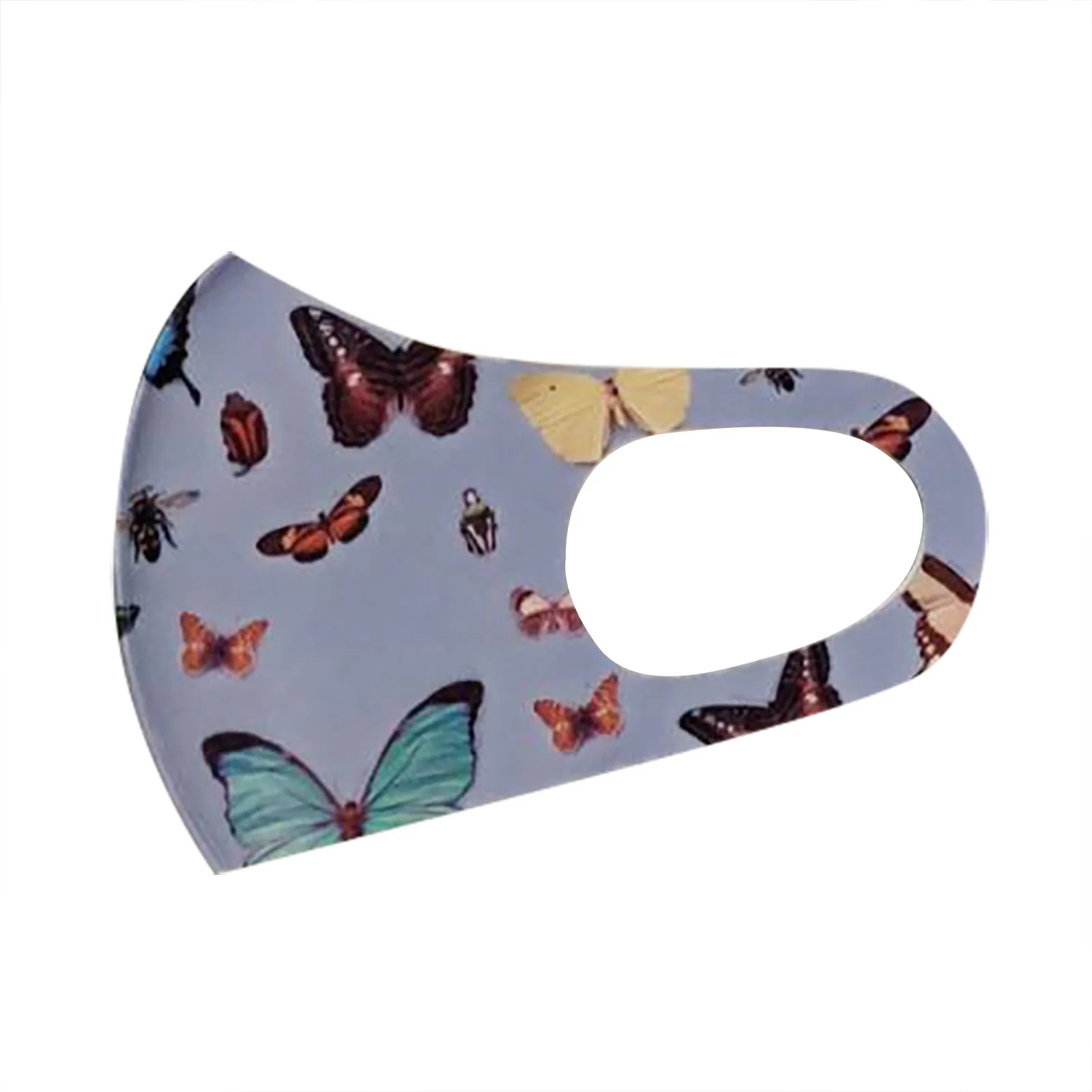 1 шт. дышащая шелковая маска с принтом бабочек |