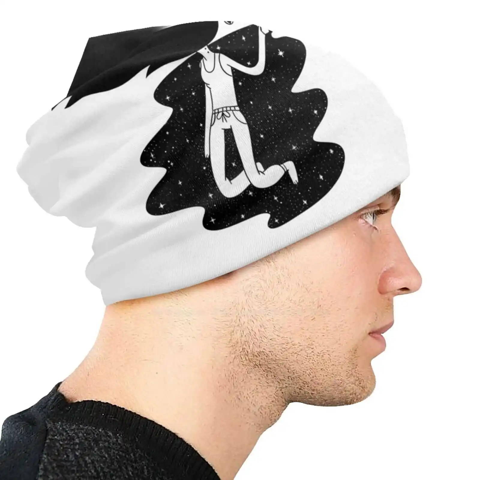 Вязаная шапка с изображением минеральной королевы Теплая Шапка-бини уличные