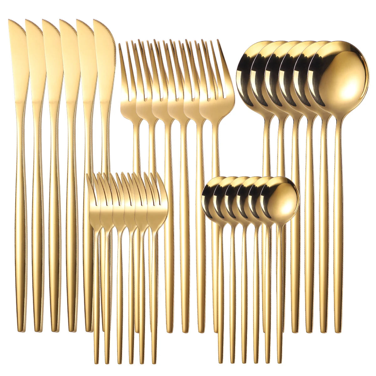 

Gold Stainless Steel Cutlery Set Kitchen Steak Knife Fork Coffee Spoon Cutlery Kitchen Cutlery Set