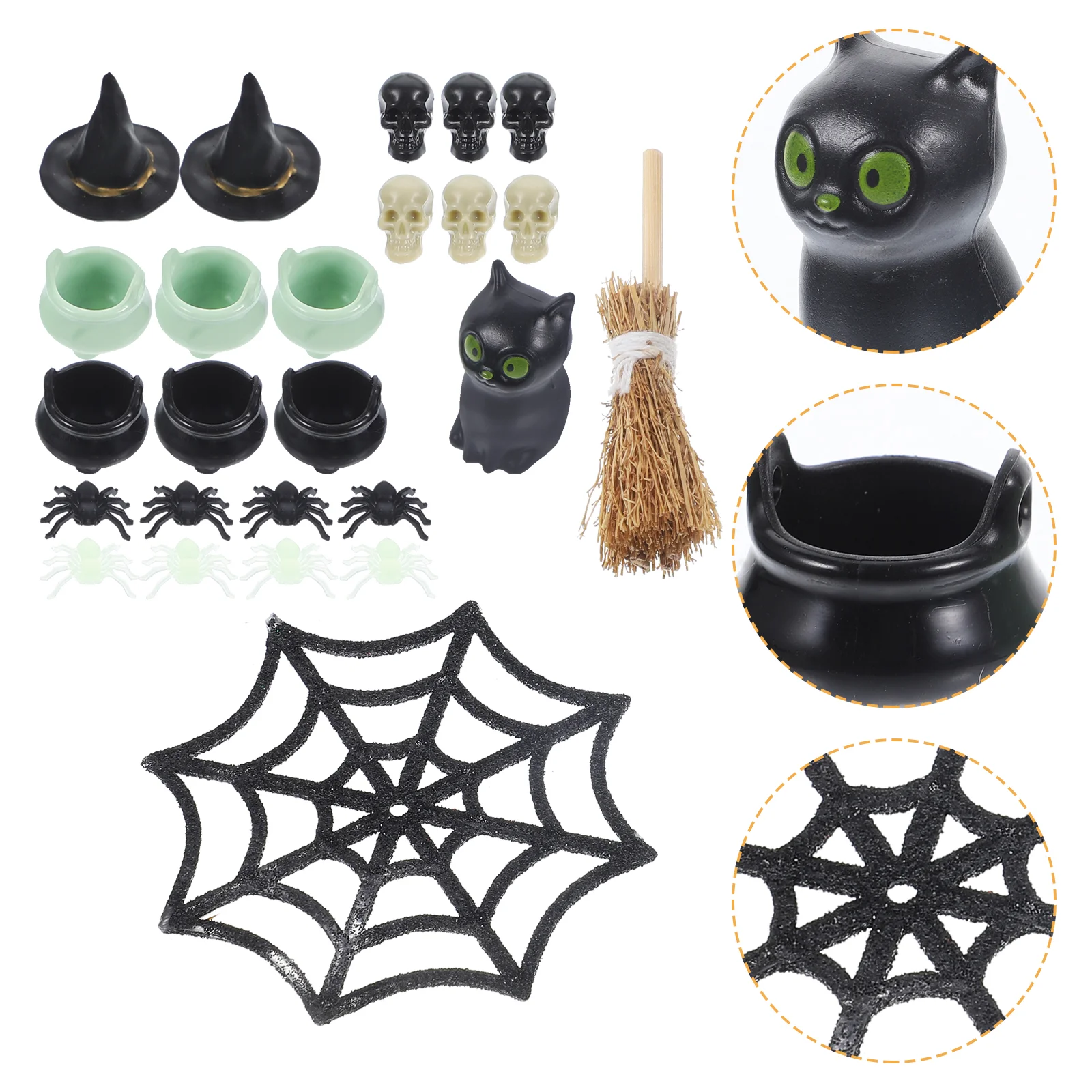 

Halloween Home Decor Miniature Witch Hats Ornaments Bulk Miniatures For Crafts Plastic Figurines House Accessories Playes