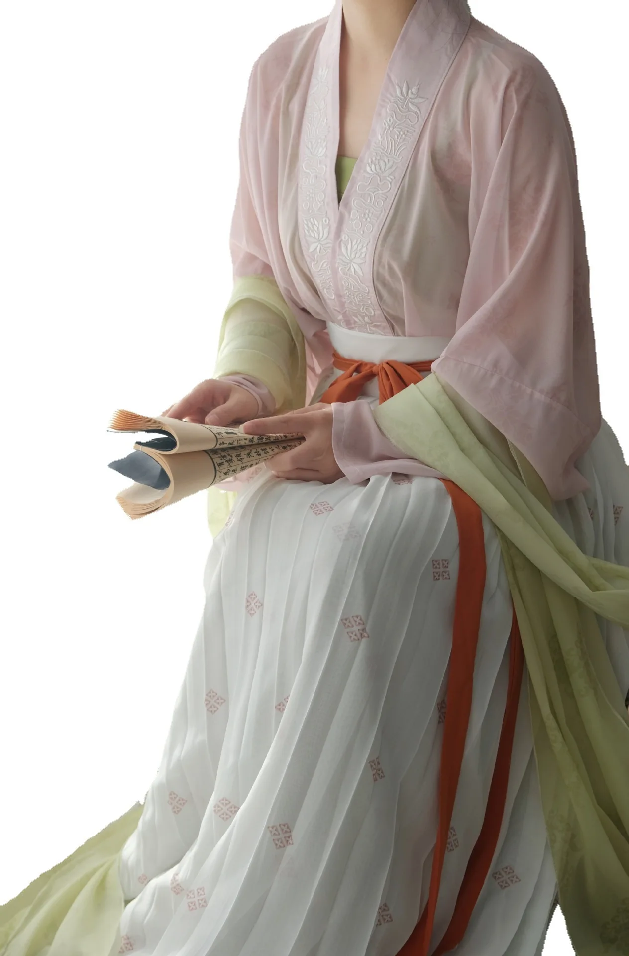 Song-Made Aircraft Sleeve Broken Skirt Sling Embroidered Hanfu Women's Chinese Style Daily Spring and Summer