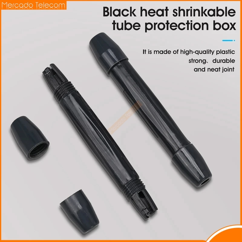 150Pcs Drop cable protection box Optical fiber Protection box small round tube heat shrink tubing to protect fiber splice tray