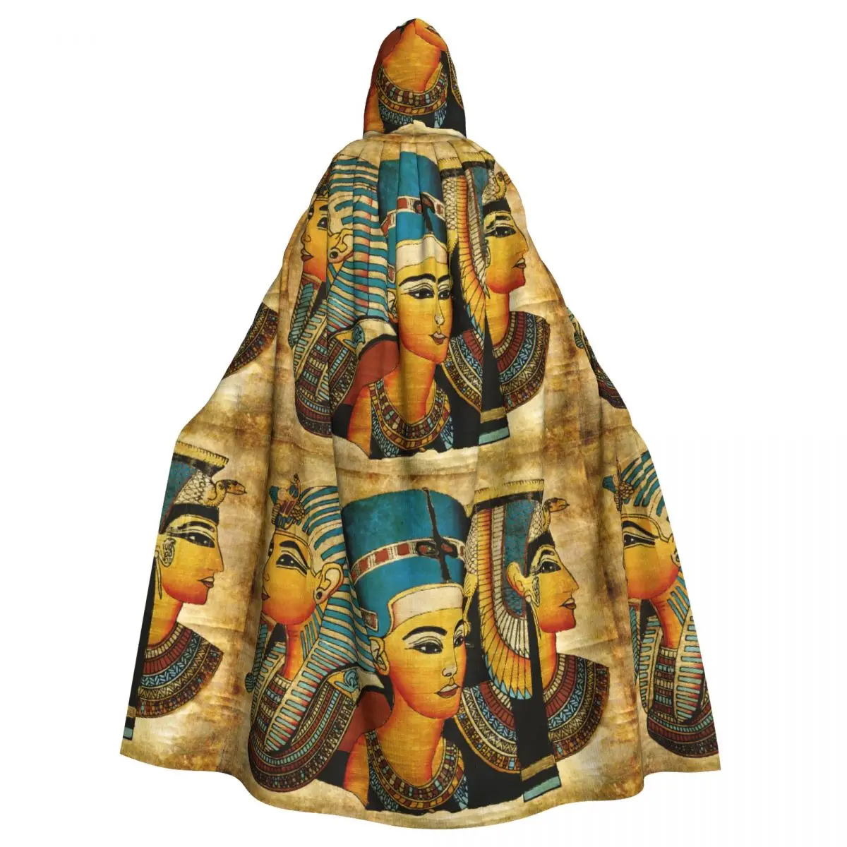 

Взрослая модель с капюшоном, Древняя египетская пергаментная накидка на Хэллоуин, длинный косплей