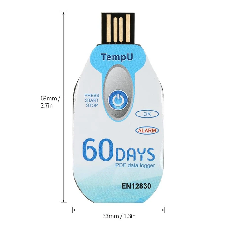 USB-Регистратор для измерения температуры в формате PDF одноразовый Регистратор