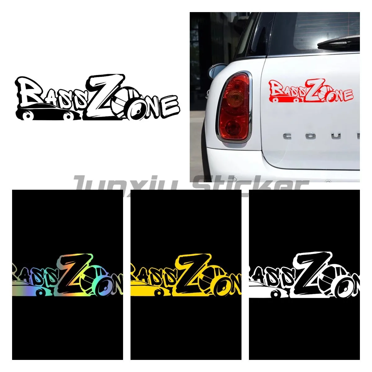 

Забавная Автомобильная наклейка для студии Autosound BASS Zone и Наклейка Черная/белая виниловая Автомобильная наклейка s на бампер