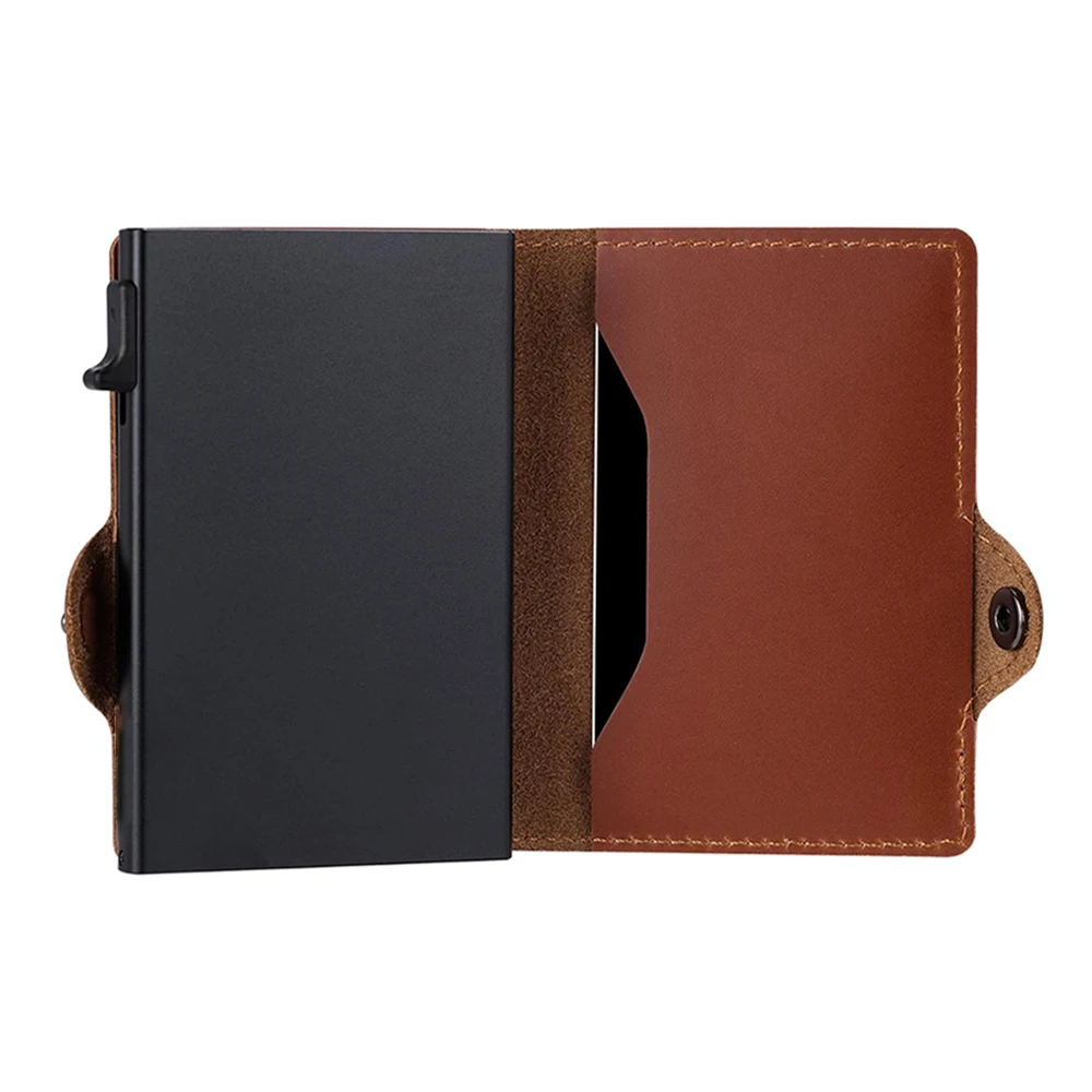 Кошелек CASEKEY мужской из натуральной вощеной кожи автоматический бумажник для