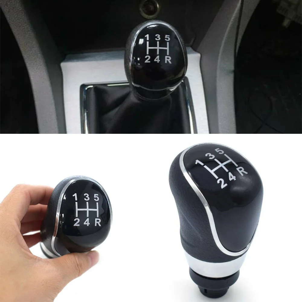 

5 Speed Manual Car Gear Shift Knob Shifter Boot Stick PU Leather +Plastic For Ford Fiesta MK7 2008-2013 Focus MK2 FL 2008-2011