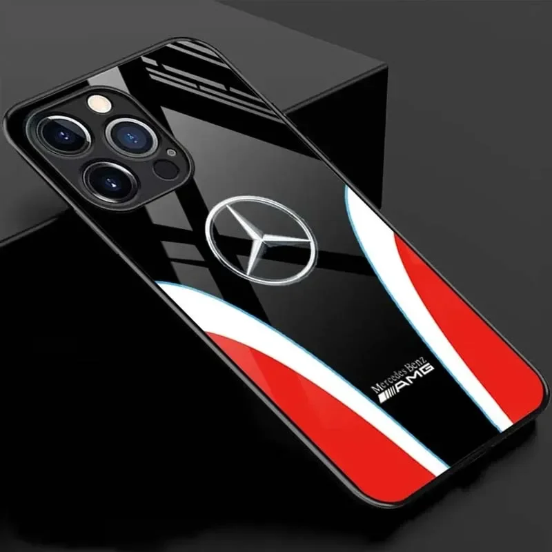 Разнообразный цветной модный чехол для телефона Mercedes Benz iPhone 15 Pro Max 16 14 12 13 Mini 11 Plus X