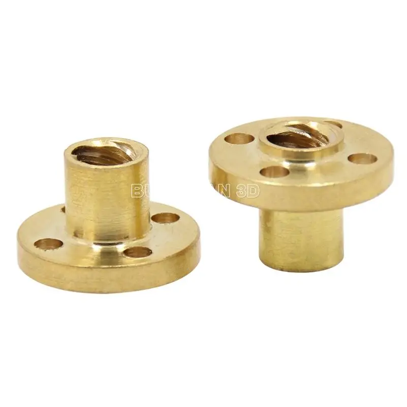 

3D Printer Parts Brass Flange Nut For CNC 3D Printer Reprap T8 Lead Screw 8mm Lead 8mm Lead 4mm or 2mm