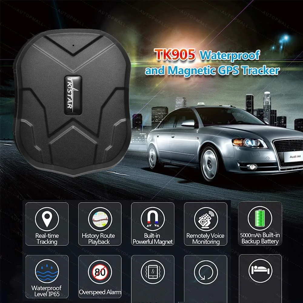 

Улучшенная версия Gps-локатора Tk905 поставляется с сильным магнетизмом, водонепроницаемый, с пылесборником, прочный режим ожидания 120 дней