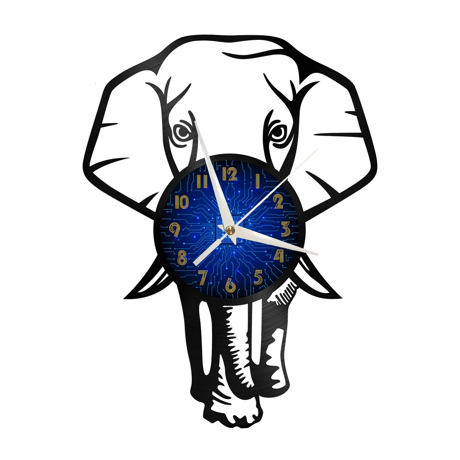 

Elephant 4 Vinyl Record Wall Clock for Kitchen Wall Decor Wall Art