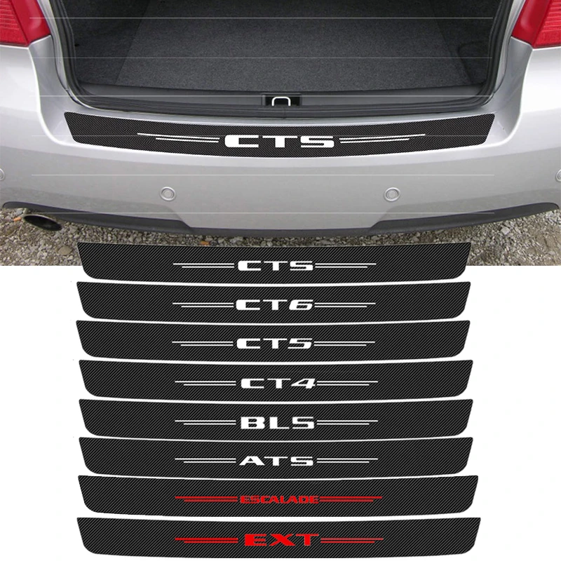 Наклейки на порог багажника автомобиля Cadillac XT4 XT5 CTS CT6 XTS Escalade ATS SRX XLR SLS SLR STS Deville, 1 шт.
