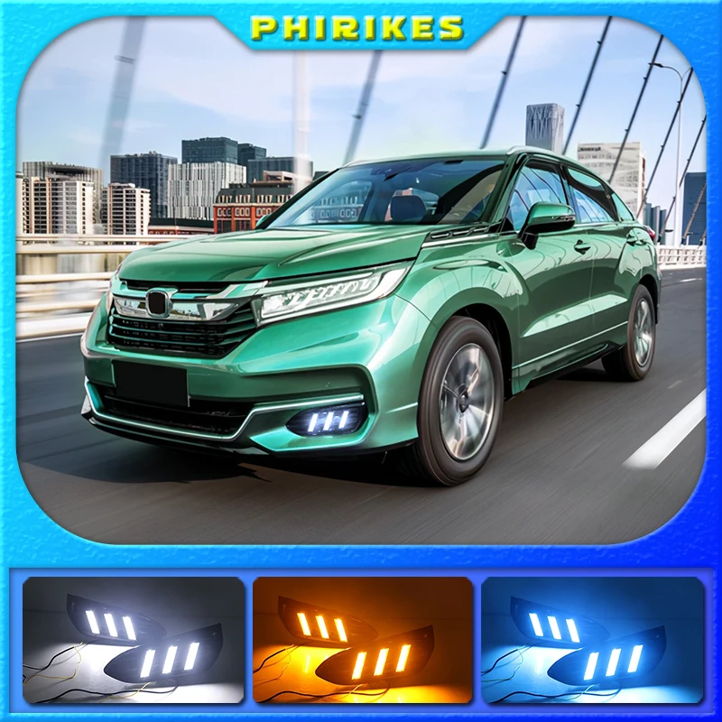 

Дневные ходовые огни DRL, дневные ходовые огни, 12 В, крышка противотуманной фары из АБС-пластика с желтым указателем поворота для Honda AVANCIER 2020, 1 комплект