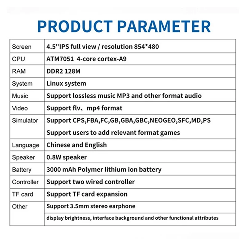 Игровая консоль X39pro в ретро стиле 64 ГБ экран 4 5 дюйма поддержка 2-х игровых игр