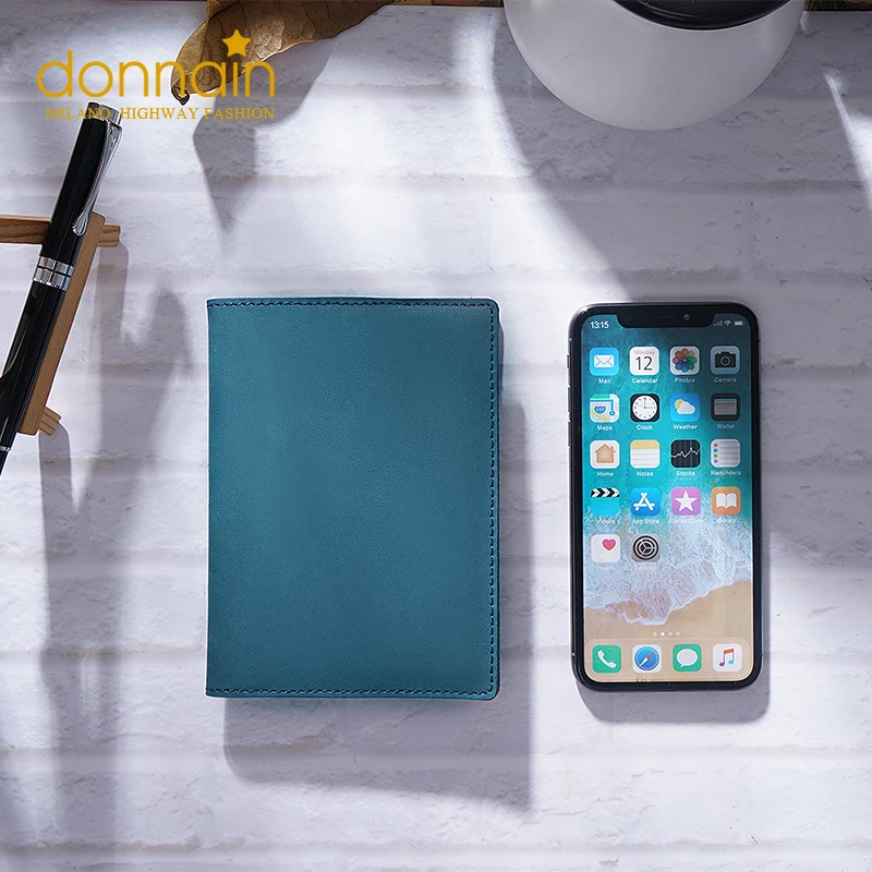 

DONNAIN 2022 Retro Genuine Leather Business Passport Cover Holder Bank Card Holder Id Case Passport Holder Travel Wallet