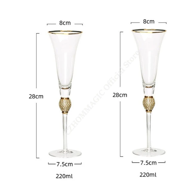 

CZHOMMAGIC Золотой бокал для вина 2 шт