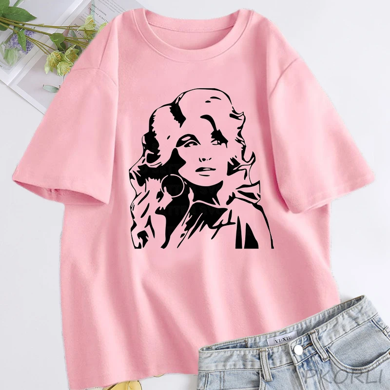 

Dolly Parton Graphic T Shirts Woman Country Music T Shirt Cowgirl Oversize Tshirt 90s Punk Vintage Tee Shirt Women's T-shirt