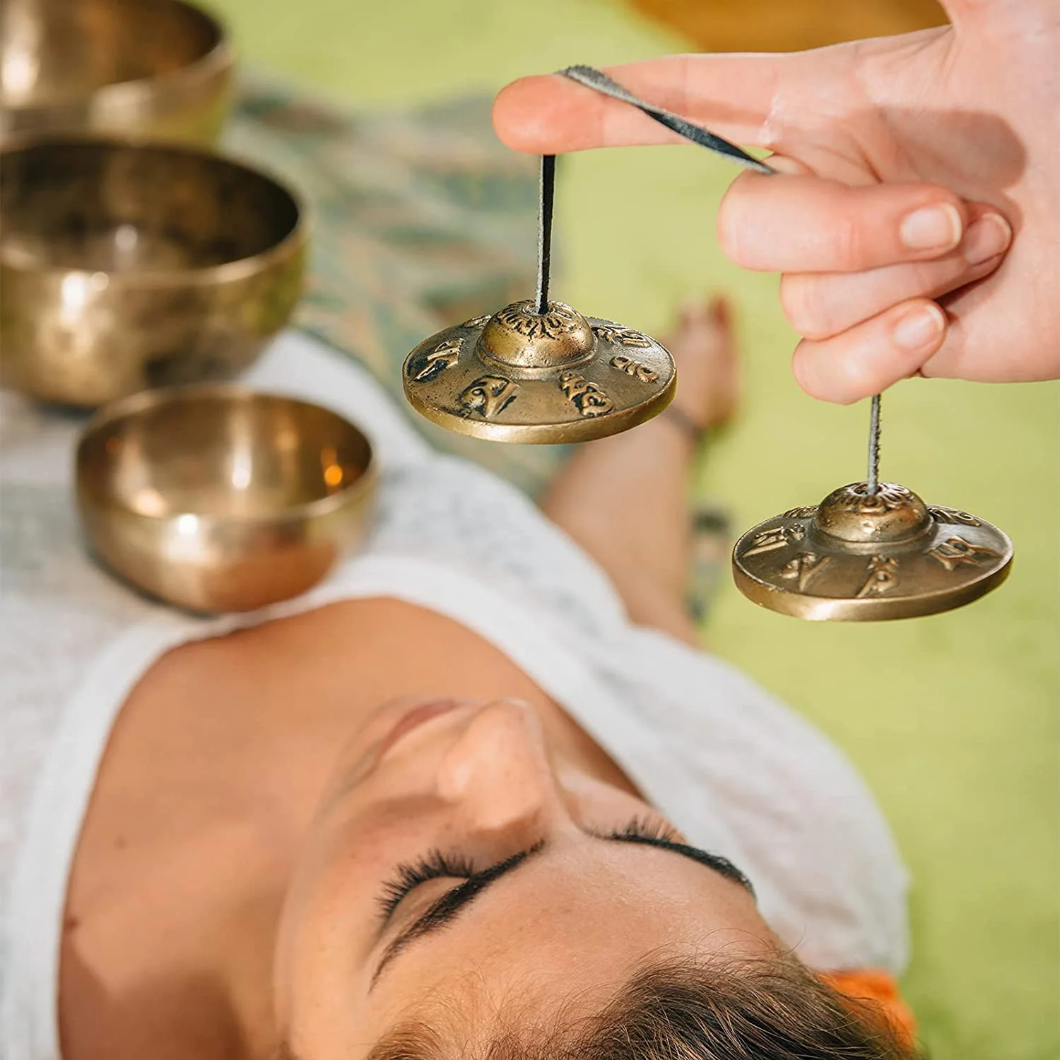 Тибетские тарелки Tingsha медитационные колокольчики 6 5 см для медитации и йоги