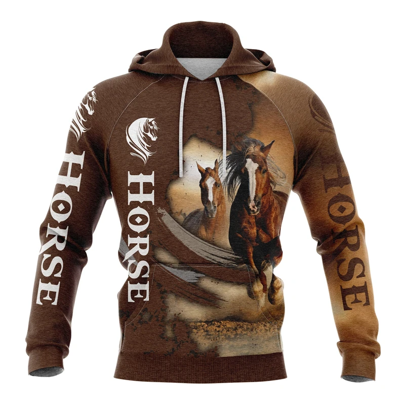 Fashion Cool Horse Cow Graphic 3D Printed Hoodies For Men Women Casual Autumn Pullover Long Sleeve Sweatshirt Kid Hoodie Clothes