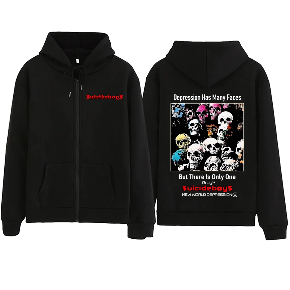 Толстовка с капюшоном на молнии в стиле Харадзюку для мальчиков