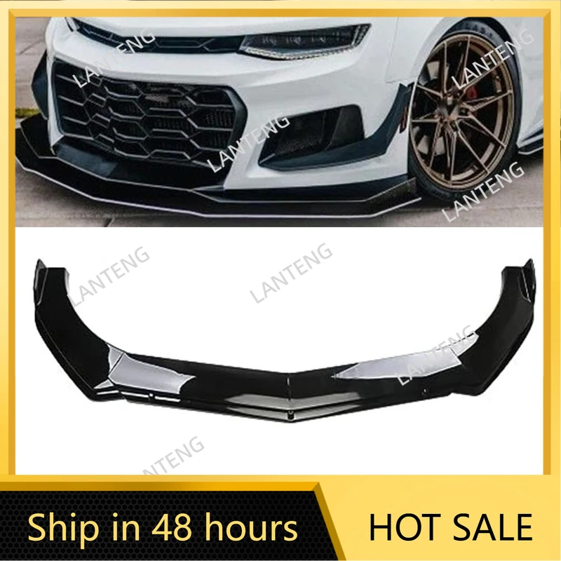 Фото Передний бампер, разветвитель для Camaro SS Z28 ZL1 RS, автомобильный спойлер, диффузор, дефлектор, крышка бампера, комплект кузова, накладки, протектор, черный №1