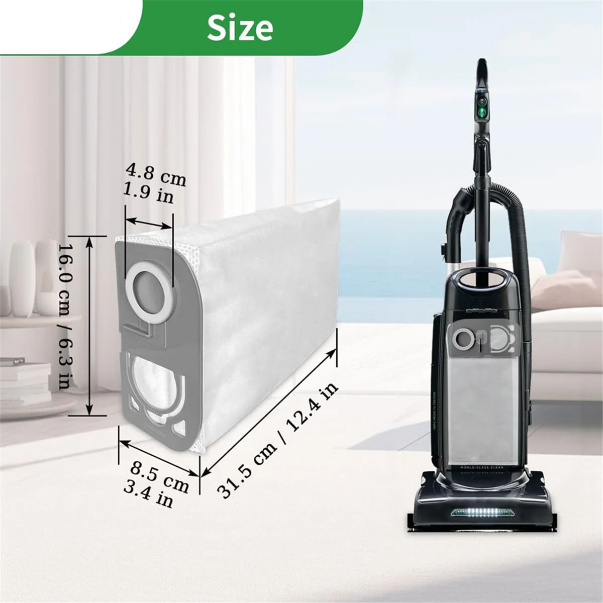 8 шт. сменные вакуумные мешки для пыли Riccar R25 Series R25S R25D R25P вертикальный фильтр