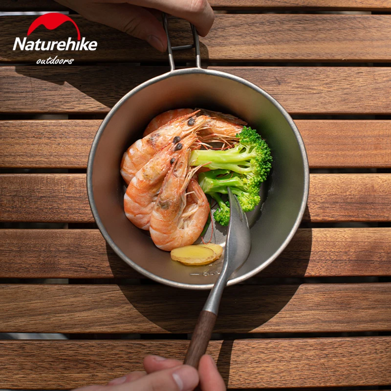 Naturehike Сверхлегкая подвесная титановая чаша 450 мл для кемпинга пикника пешего