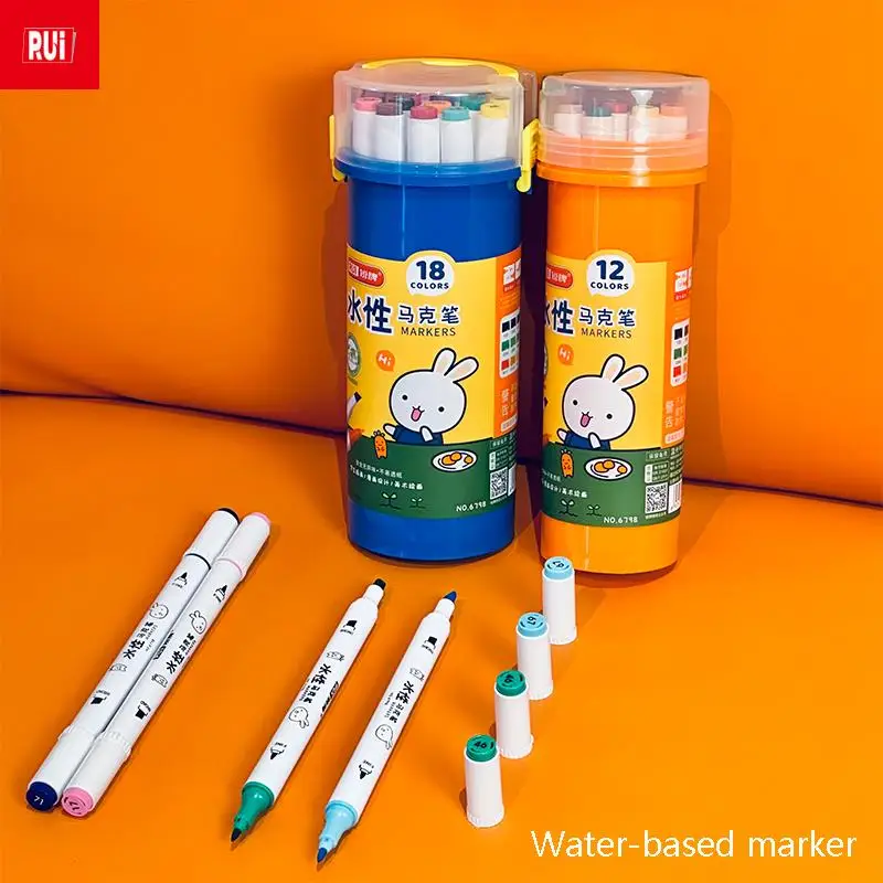 

12-60 Colors Marker Pen Set Water-based Marker No Odor Dual Headed Markers Art Lovers Manga Drawing Sketching Art Supplies Set