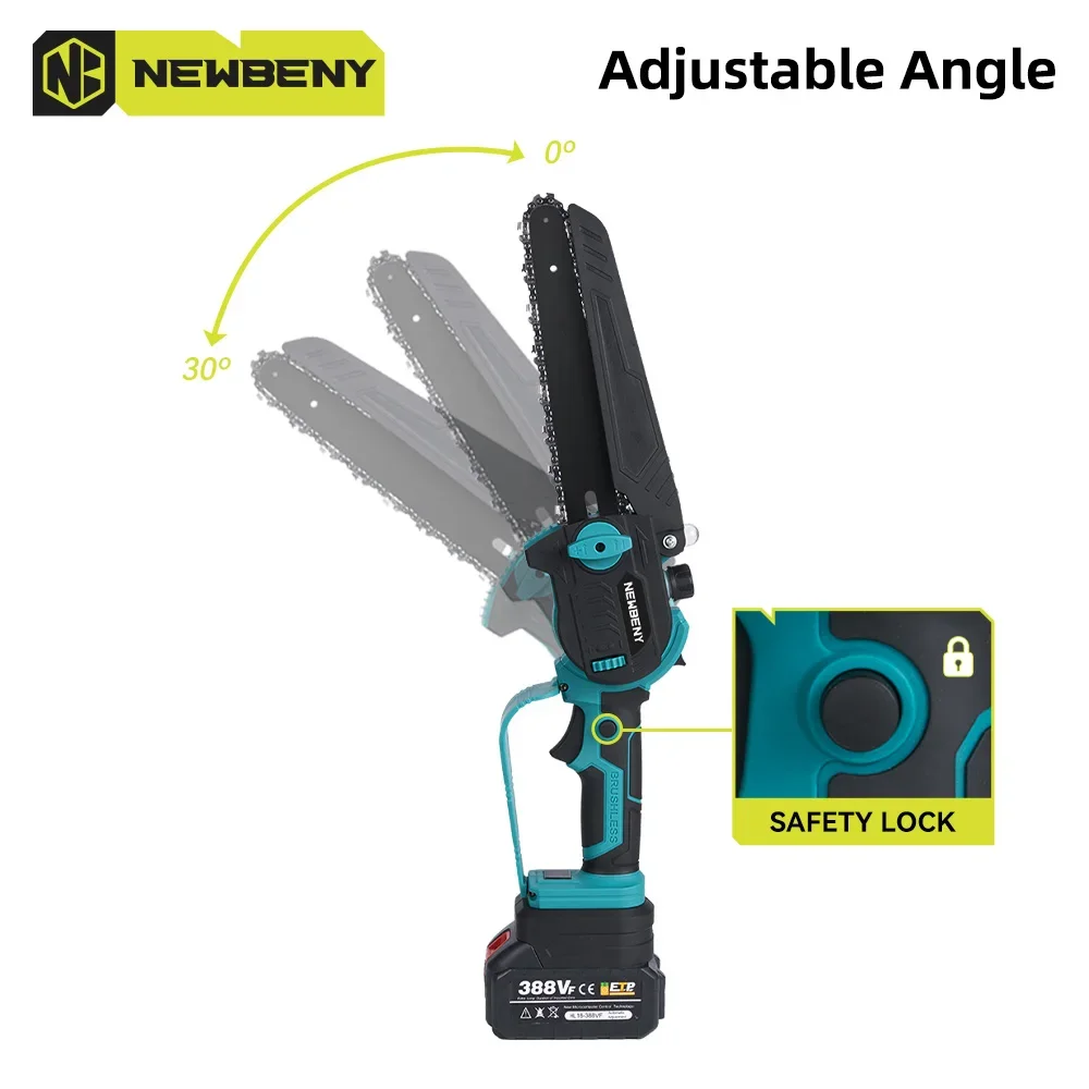 NEWBENY Бесщеточная электропила 8 дюймов для Makita 18-21 В