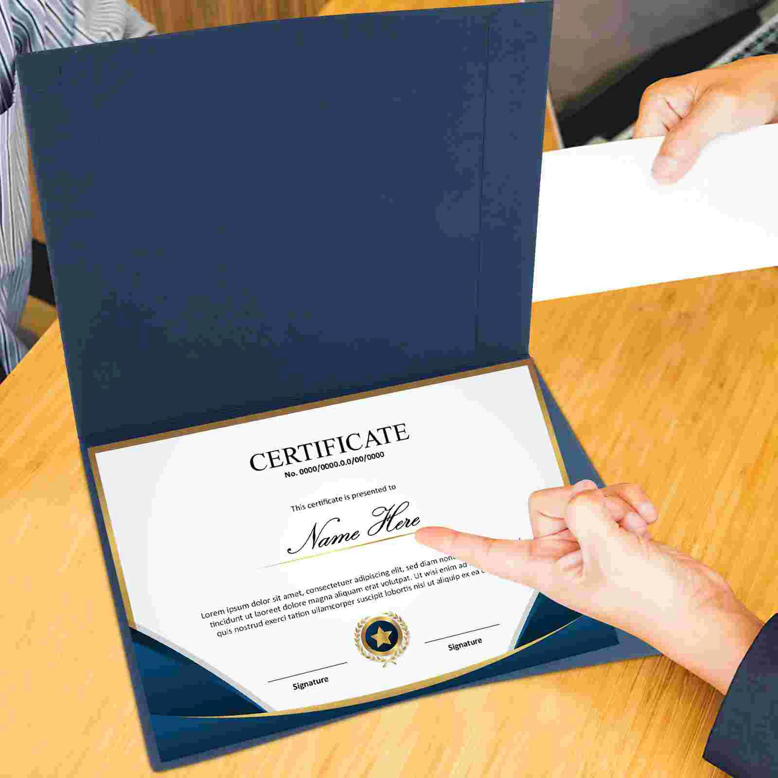 10 шт. бумажная обложка для сертификата держатель документов папка презентаций