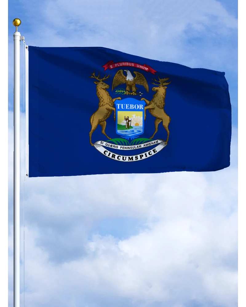 60 × 90 90x150 120 180 см Флаг Штата Мичиган США Печатный Баннер гобелен для декора