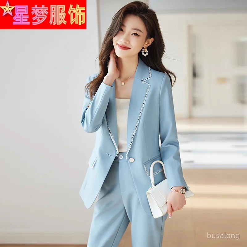 Костюм с длинным рукавом пальто женская деловая одежда весна и осень элегантный