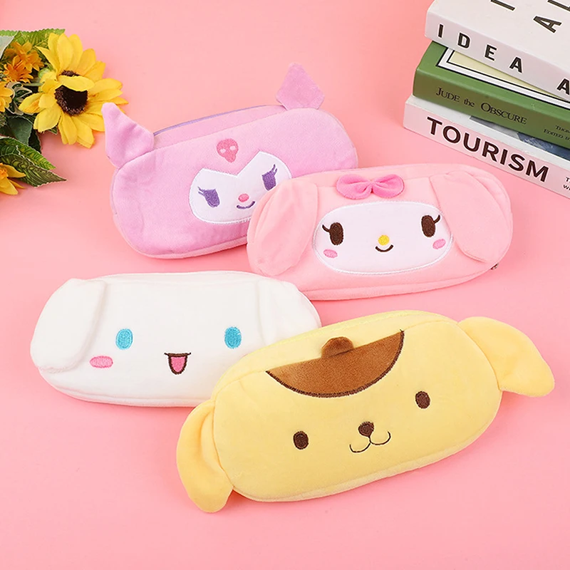 Кавайный Sanrio Cinnamoroll плюшевый карандаш Женская мелодия Kuromi Kirby мягкий упаковка для